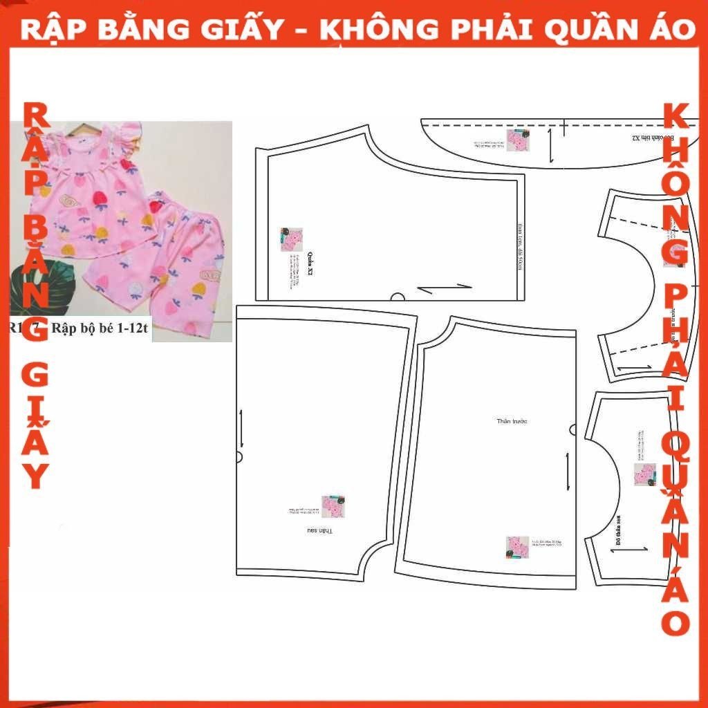 Rập giấy A0 mã R177 - Rập bộ cho bé