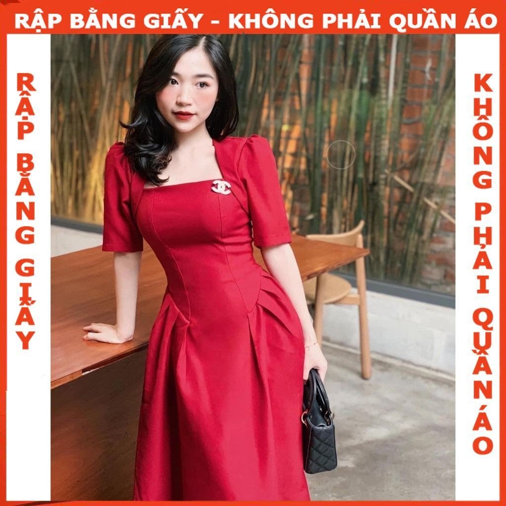 Rập  giấy A0 mã 320 - đầm xếp ly