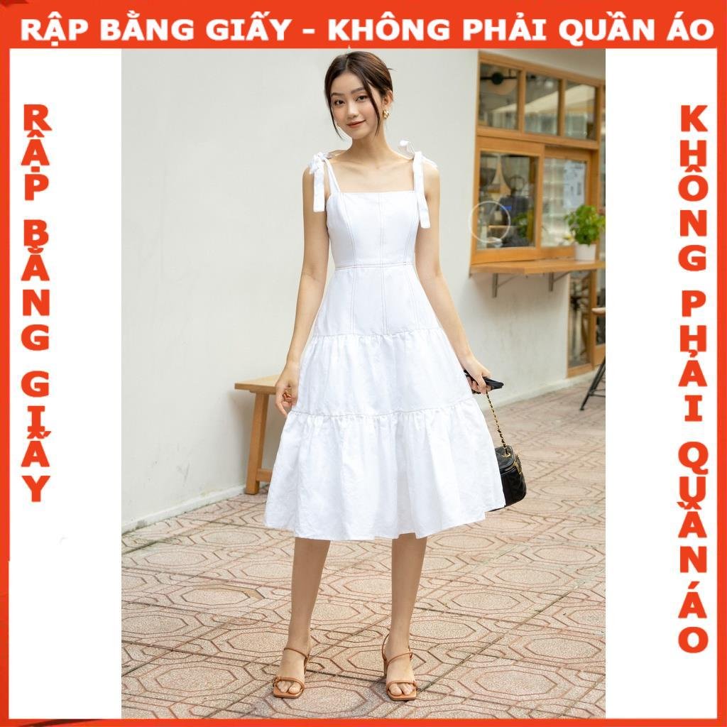 Rập giấy A0 mã 1646 - đầm dây xòe