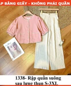 Rập  mã 1338 - quần suông sau thun