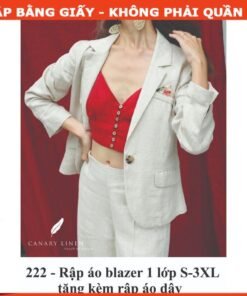 Rập giấy A0 mã 222 ( áo vest 1 lớp + áo dây)