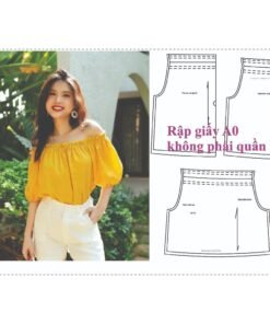 Rập giấy A0 mã 205 - rập áo trễ vai