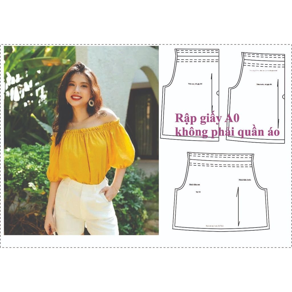 Rập giấy A0 mã 205 - rập áo trễ vai