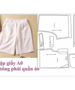 Rập giấy A0 mã 1104 - quần ngố sau thun
