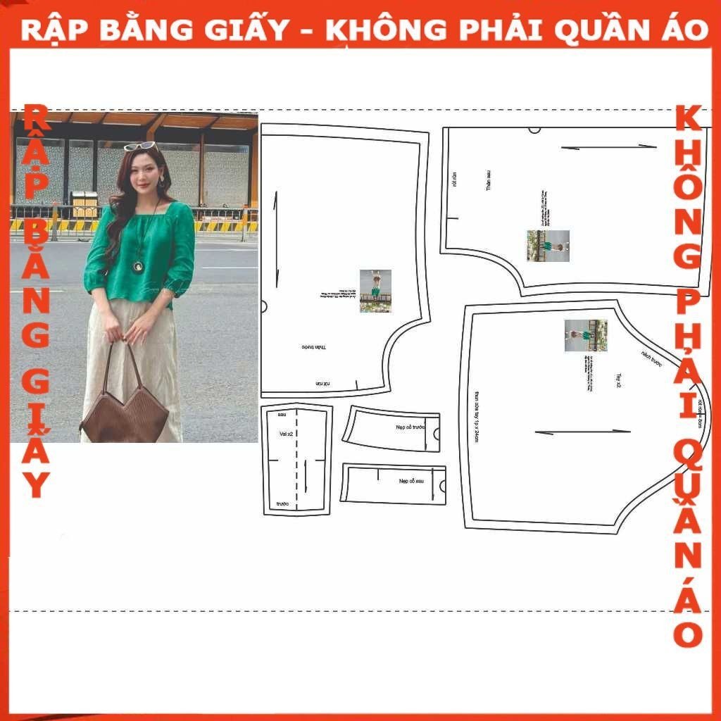 Rập giấy A0 mã 120 - áo kiểu tay lỡ