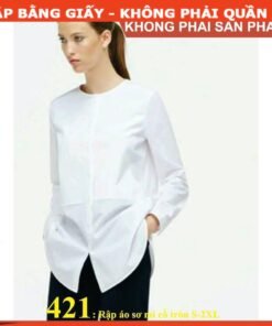 Rập áo so mi cổ tròn ôm mã 421