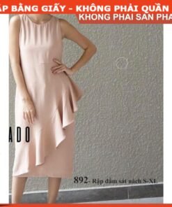 Rập giấy A0 mã 892 - đầm sát nách