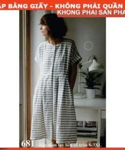 Rập giấy A0 mã 681 - rập đầm nữ