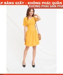 Rập mã 765_đầm xếp ly tay liền