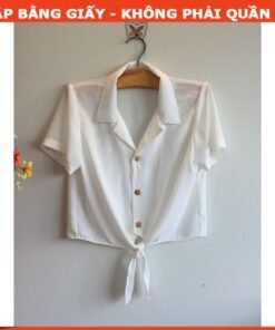 Rập giấy A0 mã 712 -  áo croptop thắt nơ