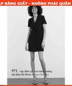 Rập giấy A0 đầm gỉa vest mã 971