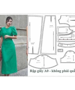 Rập giấy A0 mã 348 - Rập may set váy áo