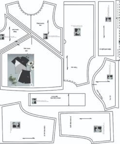 Rập giấy A0 B69 - Rập bộ đùi phối bé trai