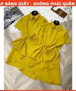 Rập giấy A0 đầm sơ mi xếp eo  mã 319