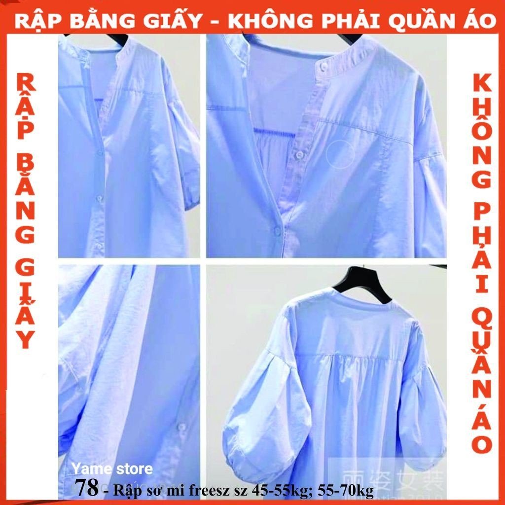 Rập giấy A0 may áo sơ mi mã 78