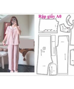 Rập giấy A0 bộ cổ sen  mã 1729