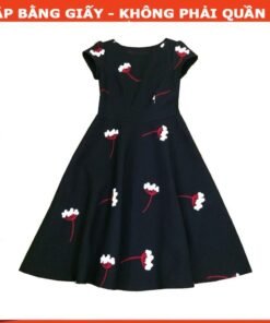 Rập giấy A0 mã 545 - đầm xòe tay nhí