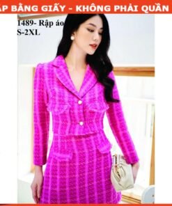 Rập giấy A0 mã 1489 - áo giả vest dáng lửng