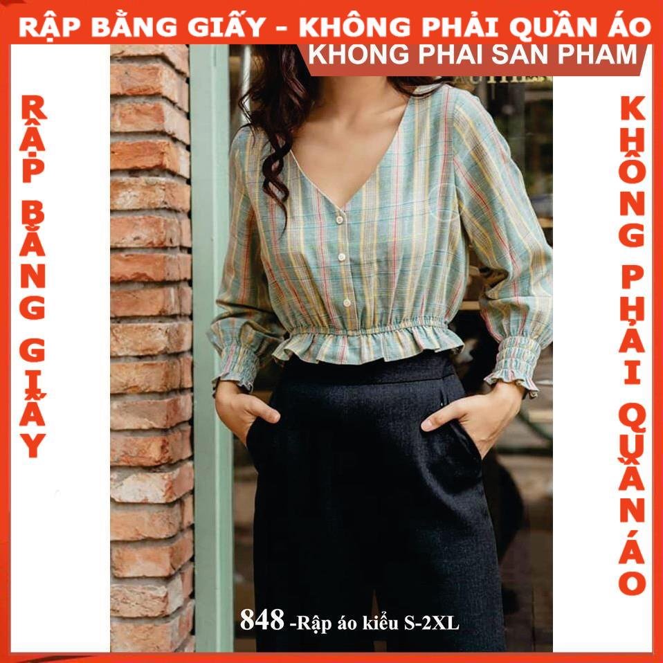 Rập giấy A0 áo cổ tim mã 848