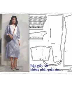 Rập giấy A0 mã 1210 - rập đầm cổ chân