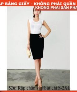 Rập giấy A0 chân váy bút chì 526