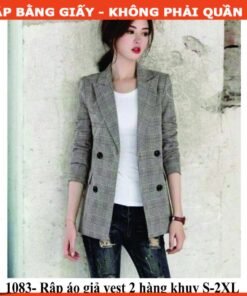 Rập giấy A0 áo giả vest 2 hàng khuy mã 1083