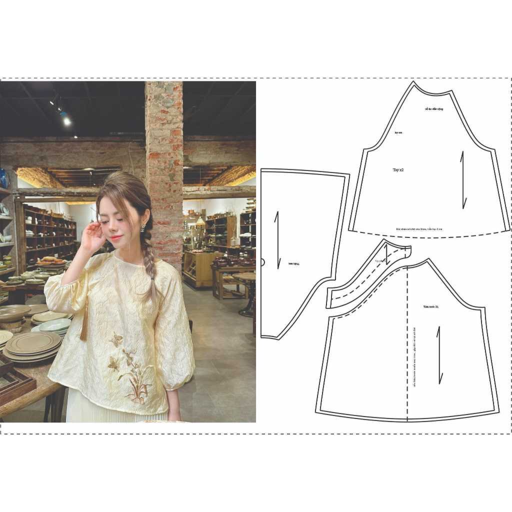 Rập giấy A0 mã 05 - áo tay ragland