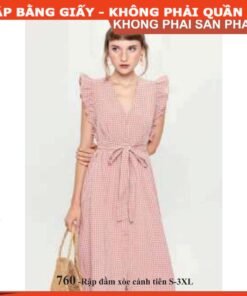 Rập giấy A0 mã 760 - đầm cánh tiên