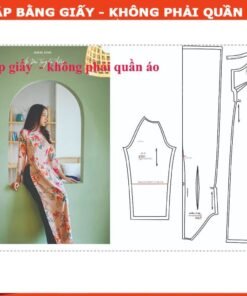 Rập giấy A0 áo dài truyền thống dây kéo sau mã AD30