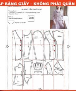 Rập giấy A0 mã 1486 - áo vest hồng