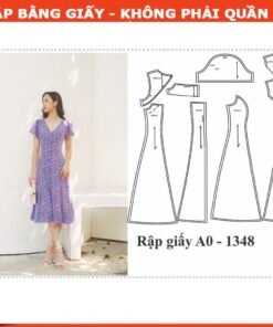 Rập giấy A0 mã 1348 - Rập may đầm