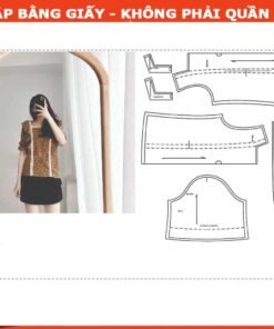 Rập giấy A0 mã 1156 - áo cổ vuông