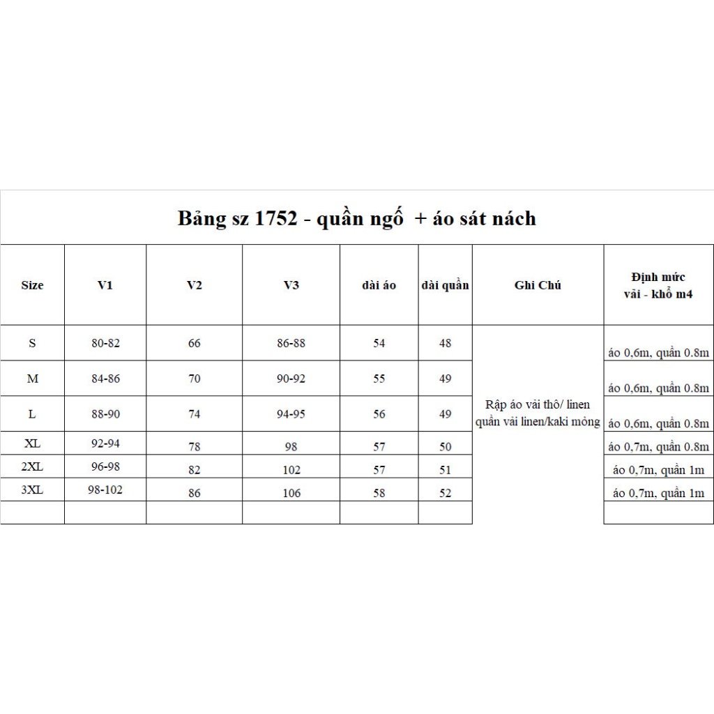 Rập giấy A0 mã 1752 - bộ áo sát nách quần ngố - Ảnh 5