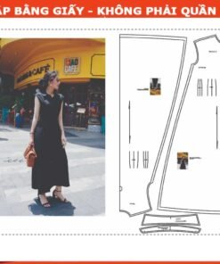 Rập giấy A0 mã 295 - đầm sơ mi xếp eo