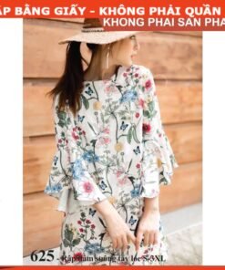 Rập giấy A0 mã 625 - đầm tay loe