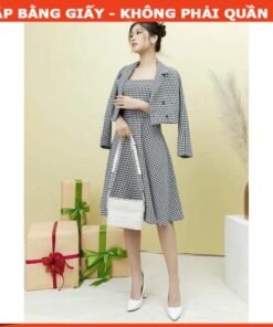 Rập giấy A0 mã 1183 - set áo khoác lửng + đầm dây