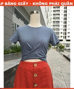 Rập giấy A0 mã 747 - áo xoắn eo - có HD may