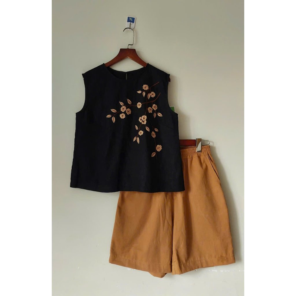 Rập giấy A0 mã 1752 - bộ áo sát nách quần ngố - Ảnh 2