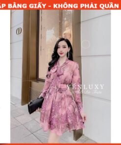 Rập giấy A0 mã 1283 - đầm tay dài thắt nơ