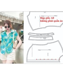 Rập giấy A0 mã 1551 - áo sơ mi tay liền