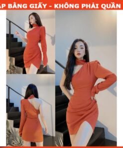 Rập giấy A0 mã 1440 - đầm lêch vai