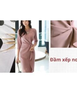 Rập giấy A0 đầm xéo nơ eo mã 109