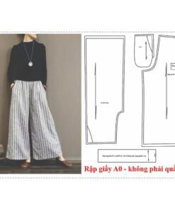 Rập giấy A0 mã 1745 - quần ống rộng lưng thun