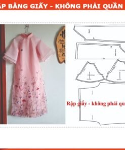 Rập giấy A0 áo dài bé gái mã AD31