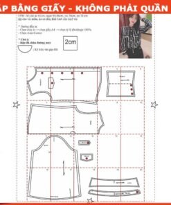 Rập giấy A0 áo sơ mi tay phồng mã 1550