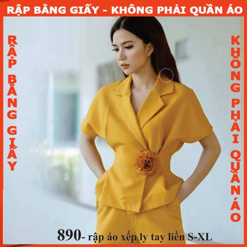 Rập giấyáo xếp ly eo  mã 890