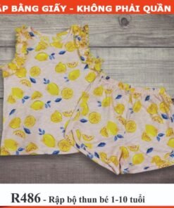 Rập giấy A0 mã R486 - bộ thun sát nách cho bé