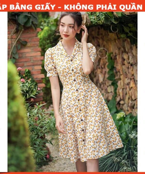 Rập giấy A0 mã 210- đầm cổ danton tay phồng