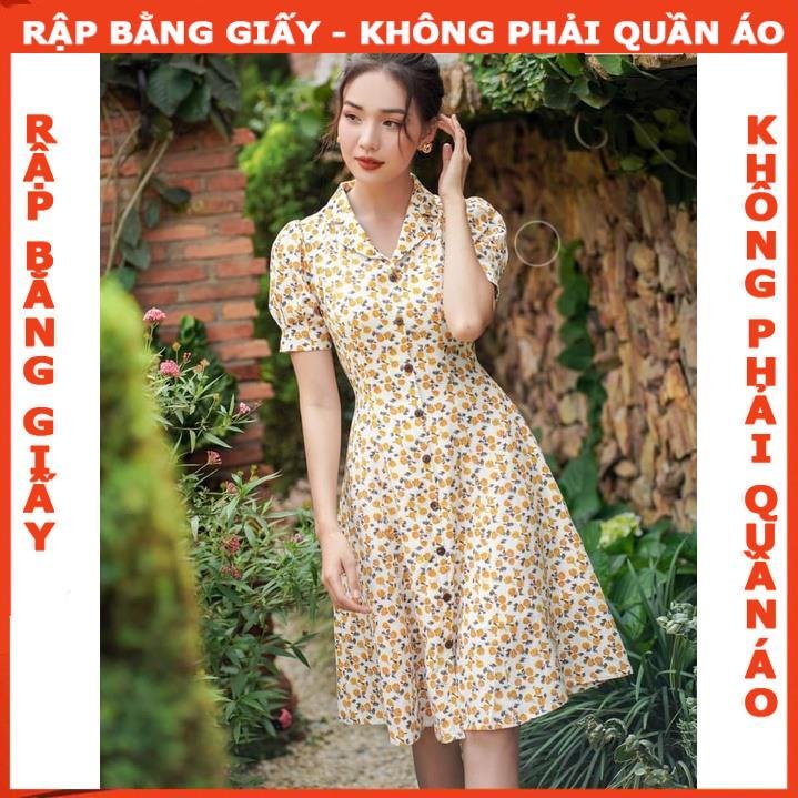 Rập giấy A0 mã 210- đầm cổ danton tay phồng