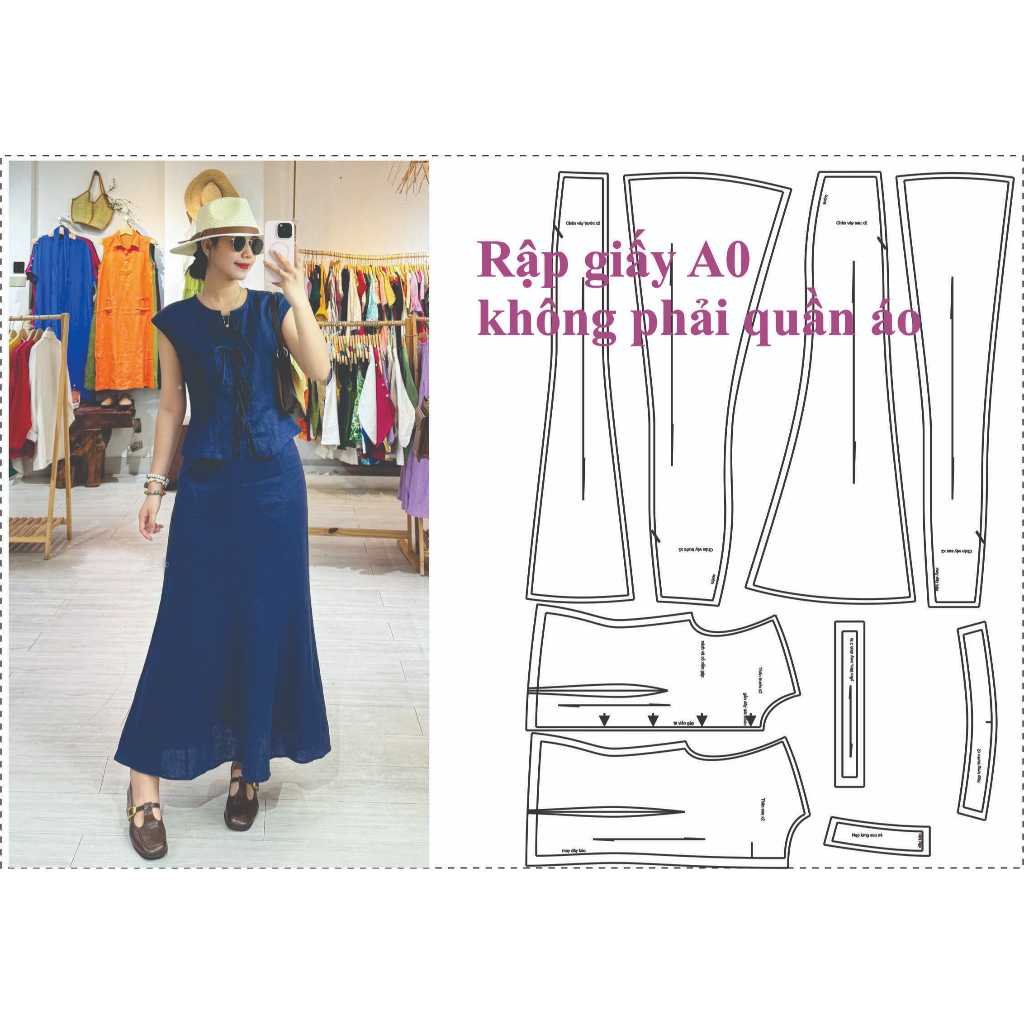 Rập giấy A0 mã 1801 - Rập may váy áo